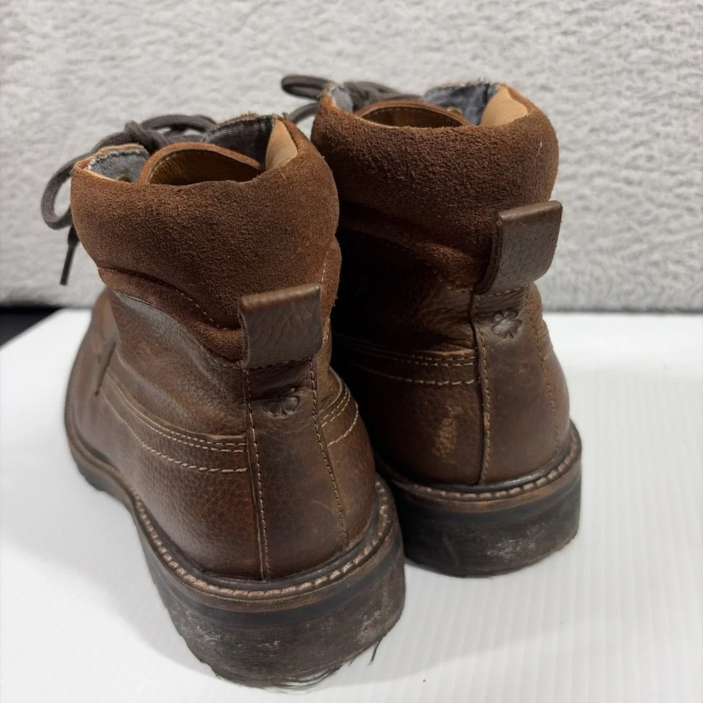 Lucky Brand Brown Leather Moc Toe Work Boots Mens 9 M-102533 Lug Heritage Logger